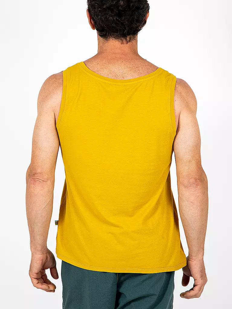 E9 | Camiseta de escalada Caffee para hombre | Mostaza