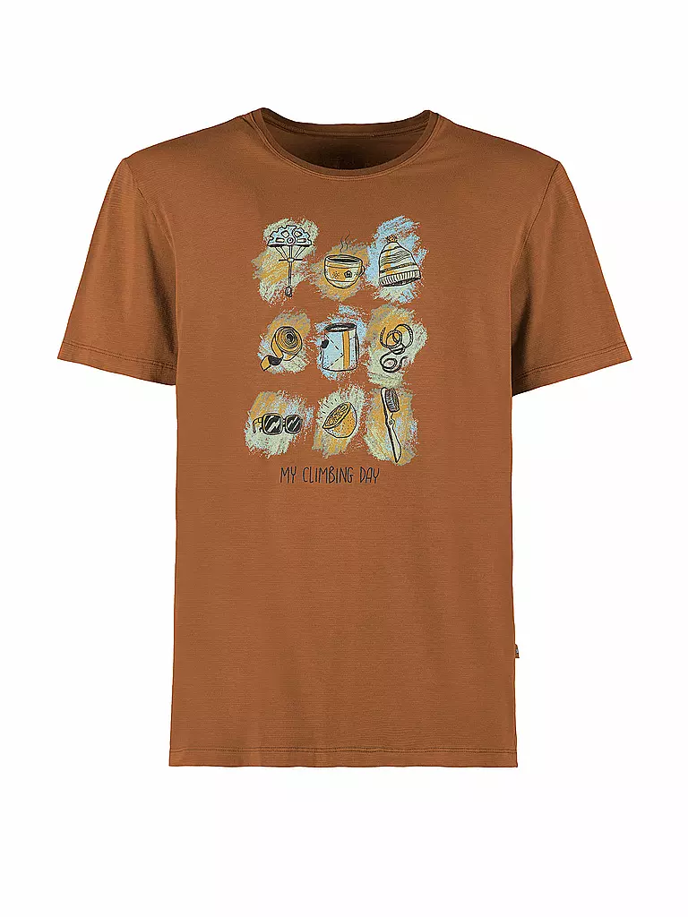 E9 | Camiseta de escalada para hombre Things | Mostaza