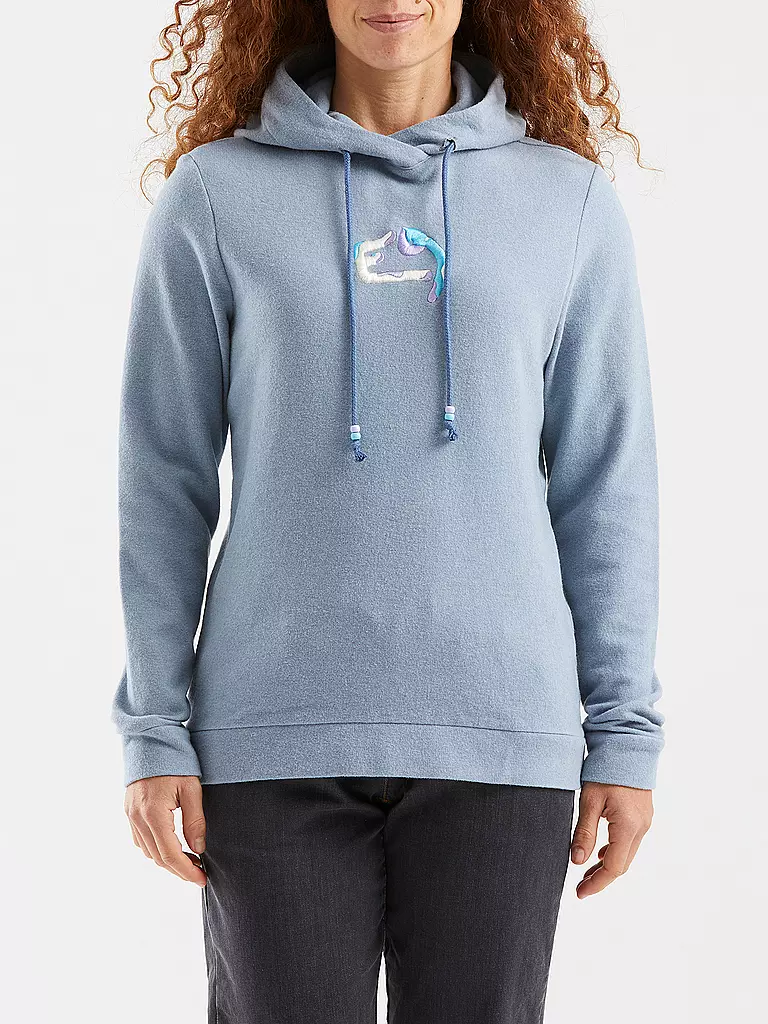 E9 | Damen Kletterhoodie Elvira | Azul claro