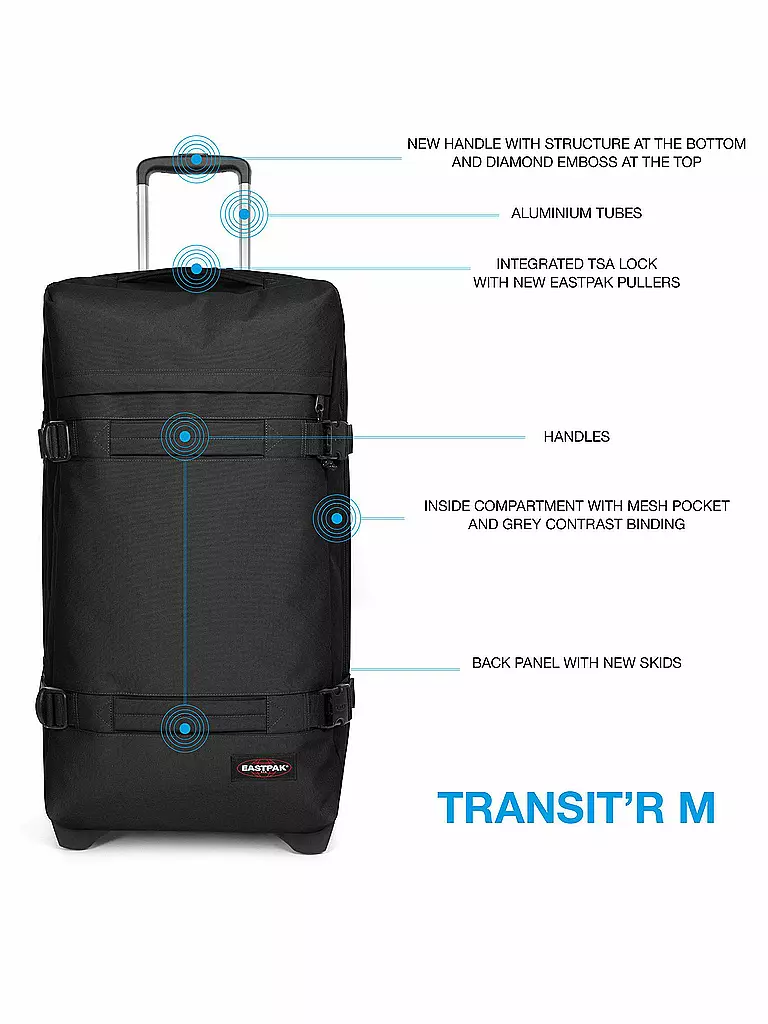 EASTPAK | Trolley de viaje Transit'R M 71-80L |