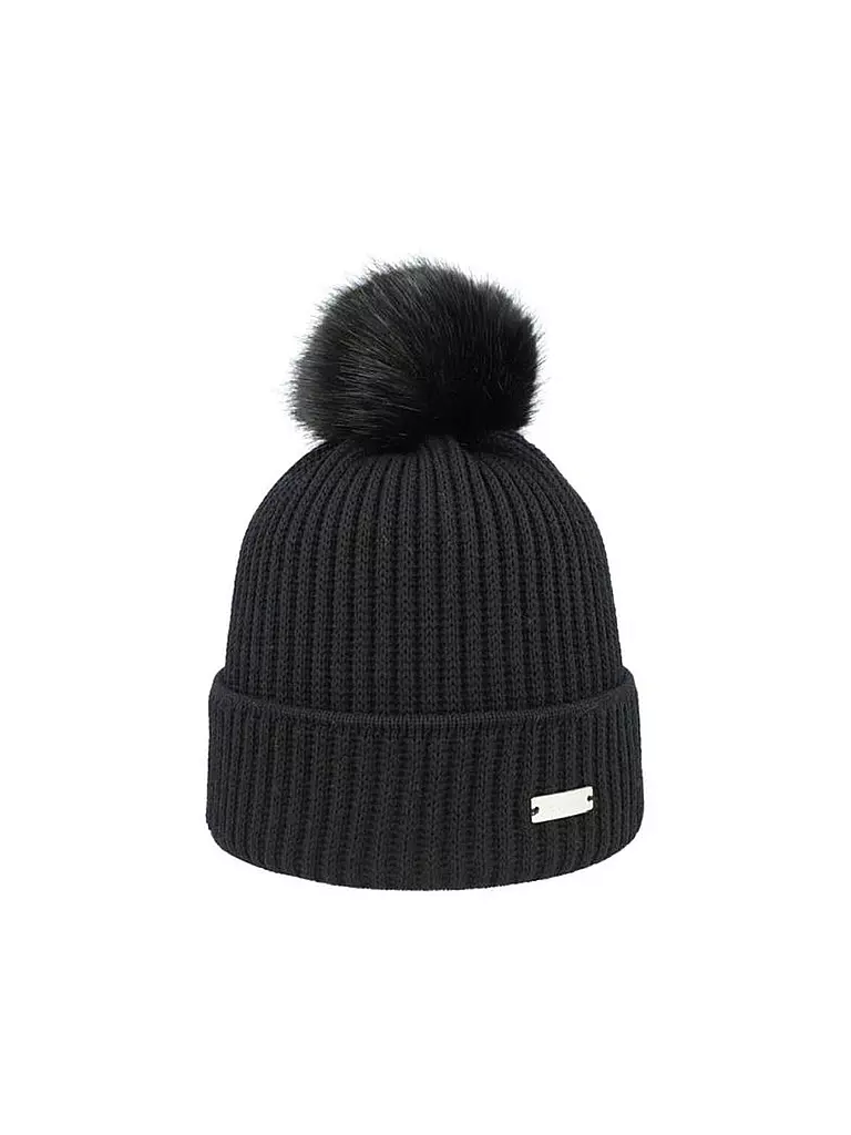 EISGLUT | Gorro de mujer Shellyl Merino | Negro