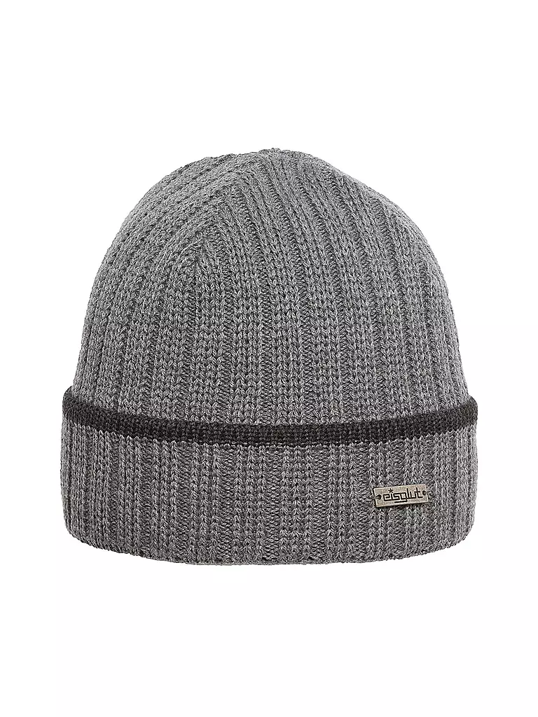 EISGLUT | Herren Mütze Fisher Merino XL | Gris claro