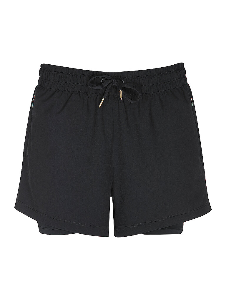 Pantalones cortos de running Eslaire 2 en 1 para mujer negro 42