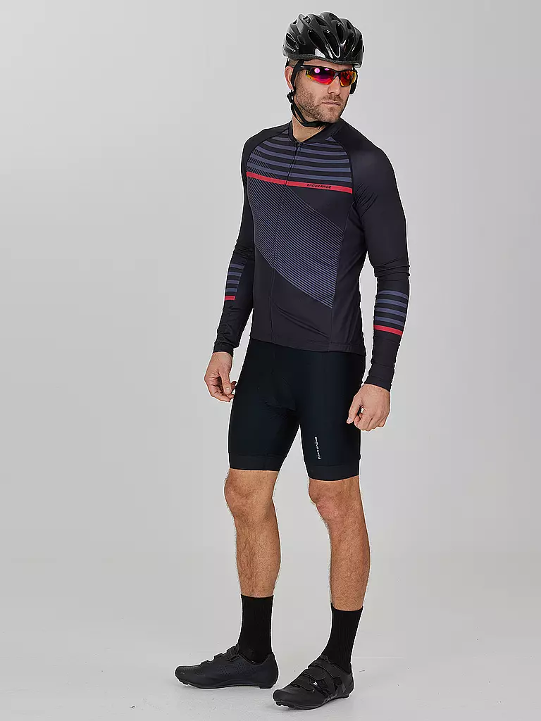 ENDURANCE | Herren Radtrikot Donald FZ | Negro