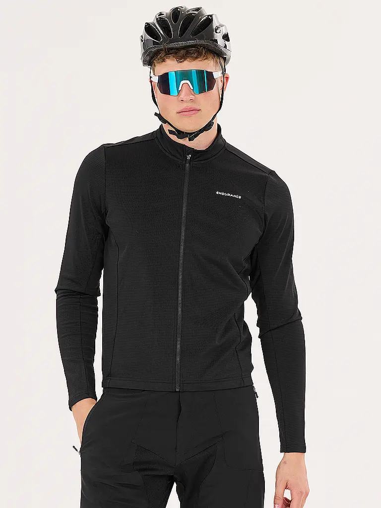 ENDURANCE | Maillot de ciclismo de invierno para hombre Megah | Negro