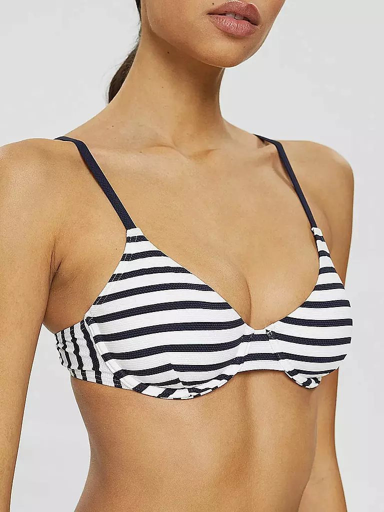 ESPRIT | Damen Bikinioberteil Bügel-Top mit Streifen | Azul