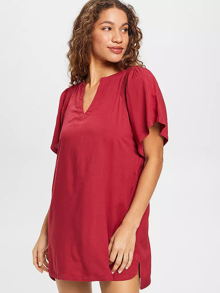 ESPRIT | Damen Strandkleid Tunika  | Rojo oscuro