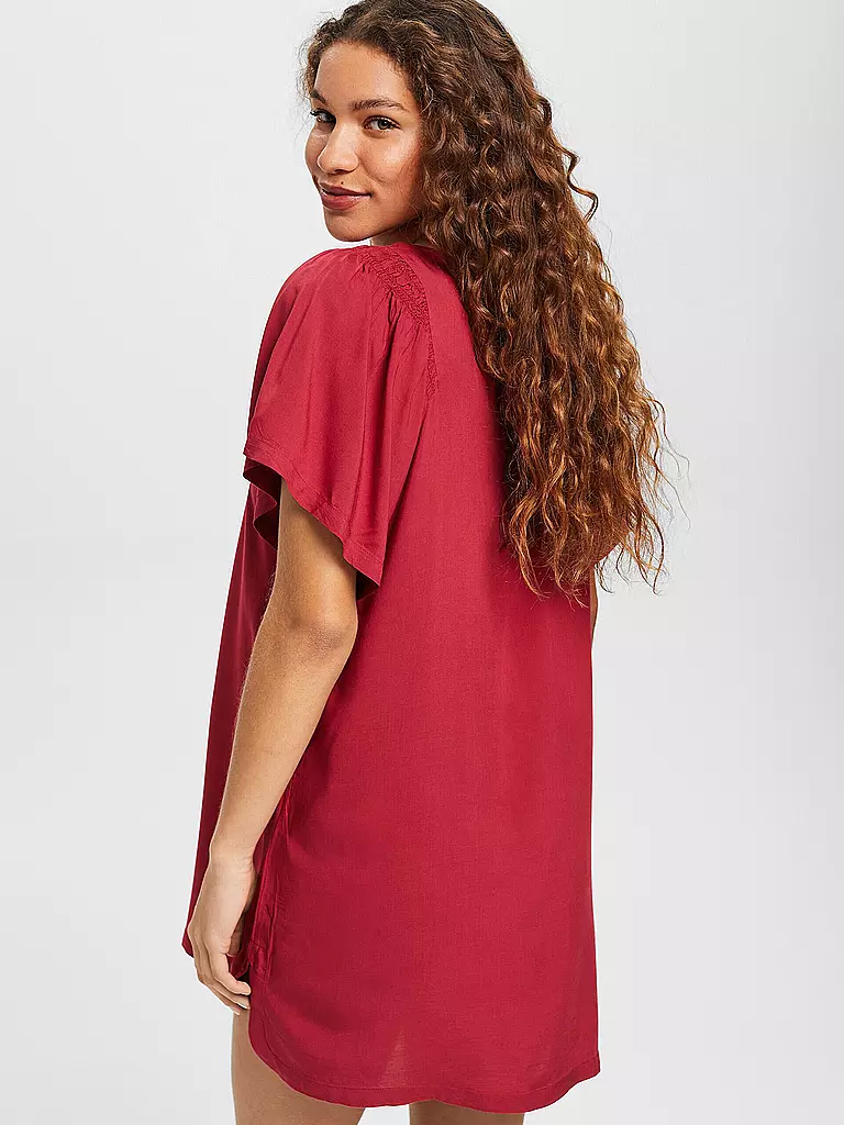 ESPRIT | Damen Strandkleid Tunika  | Rojo oscuro