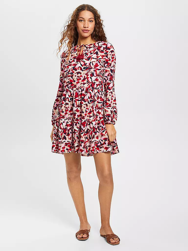 ESPRIT | Damen Strandkleid Tunika  | Rojo oscuro