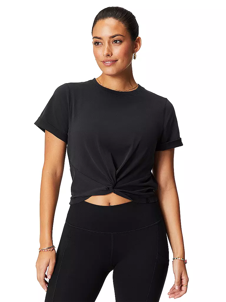 FABLETICS | Damen Fitnessshirt Twist Cooton Front | Negro