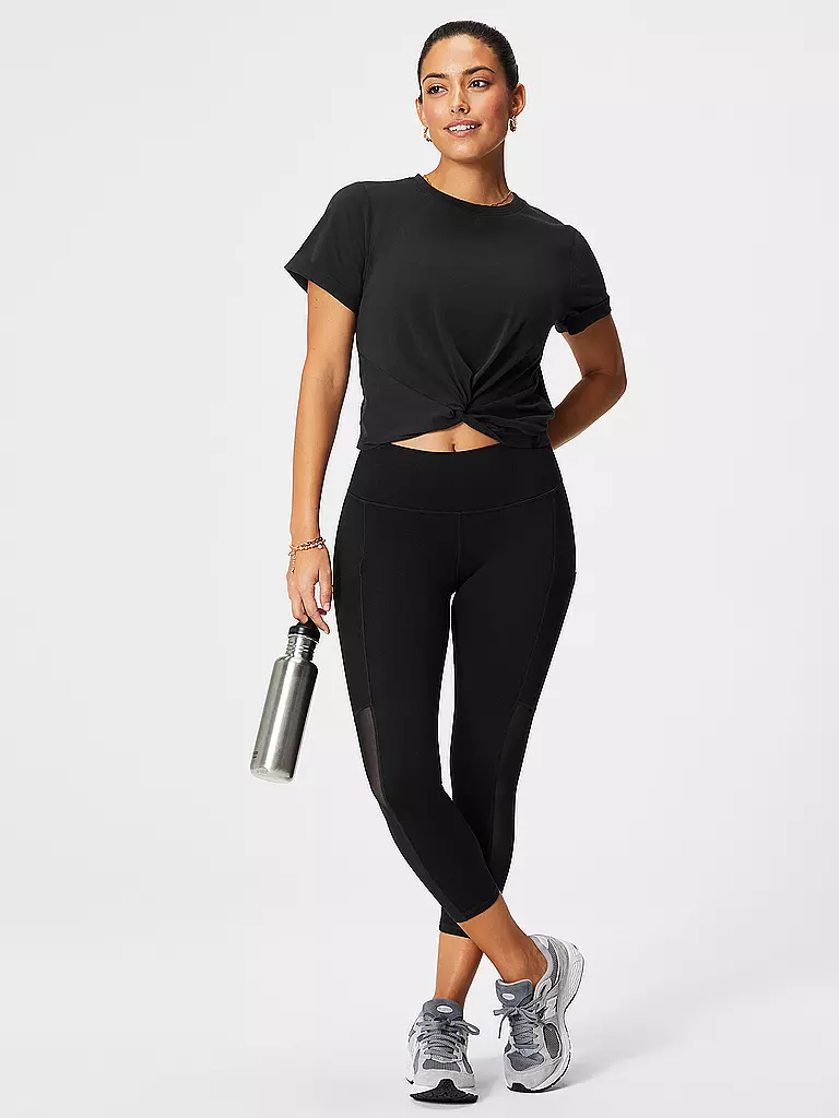 FABLETICS | Damen Fitnessshirt Twist Cooton Front | Negro