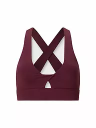 FABLETICS | Damen Sport-BH Oasis Twist Medium Support | Rojo oscuro