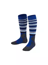 FALKE | Calcetines de esquí para niños SK2 Intermediate Stripes | Azul