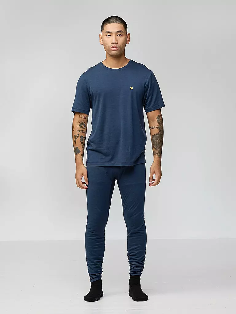 FJÄLLRÄVEN | Camiseta de hombre Bergtagen Merino 190 | Azul oscuro