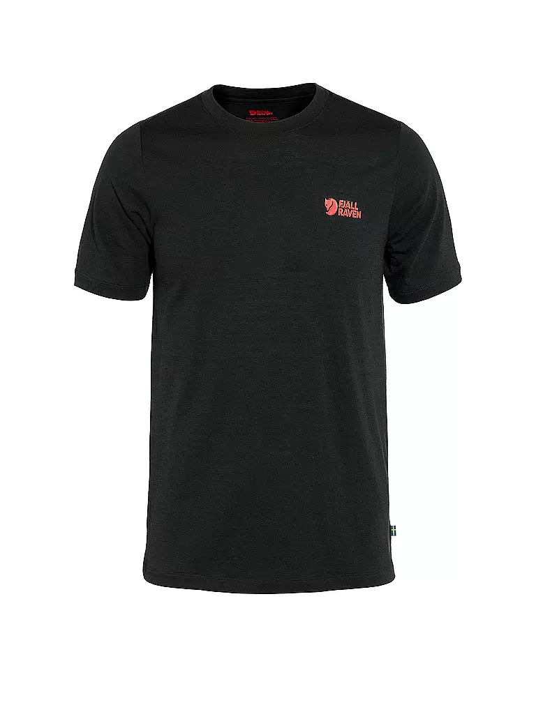 FJÄLLRÄVEN | Camiseta funcional Abisko Wool para hombre | Negro