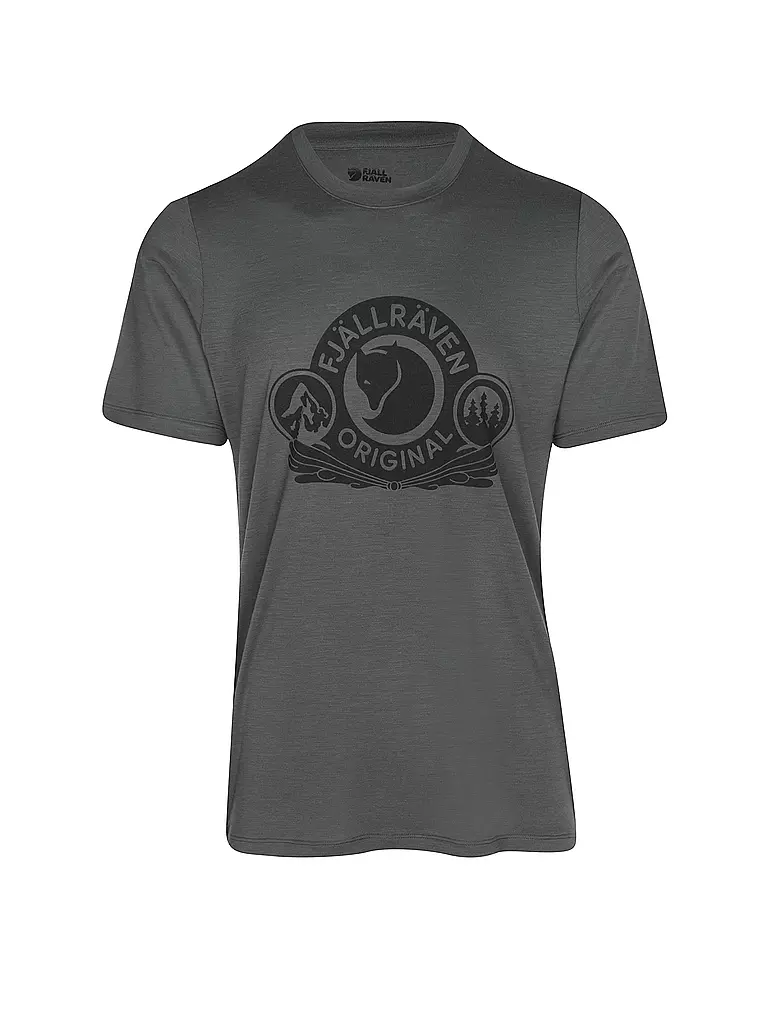 FJÄLLRÄVEN | Camiseta funcional de hombre Abisko Wool Classic | Gris