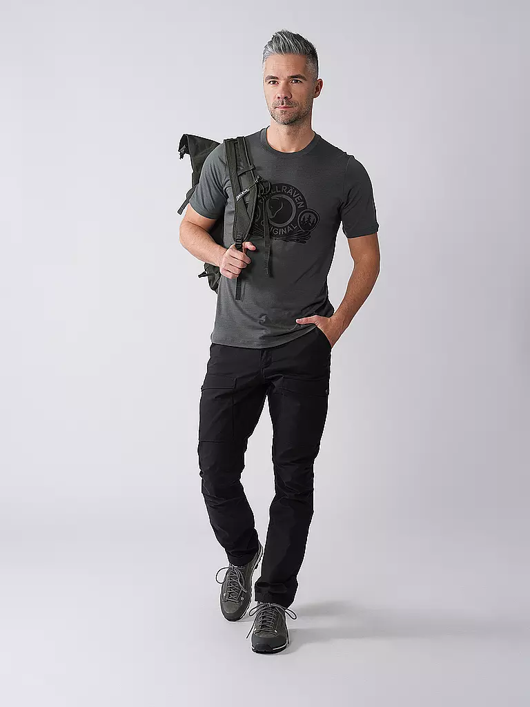 FJÄLLRÄVEN | Camiseta funcional de hombre Abisko Wool Classic | Gris