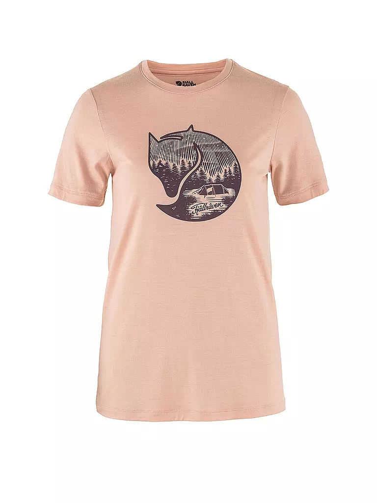 FJÄLLRÄVEN | Camiseta funcional de mujer Abisko Wool Fox | Rosa