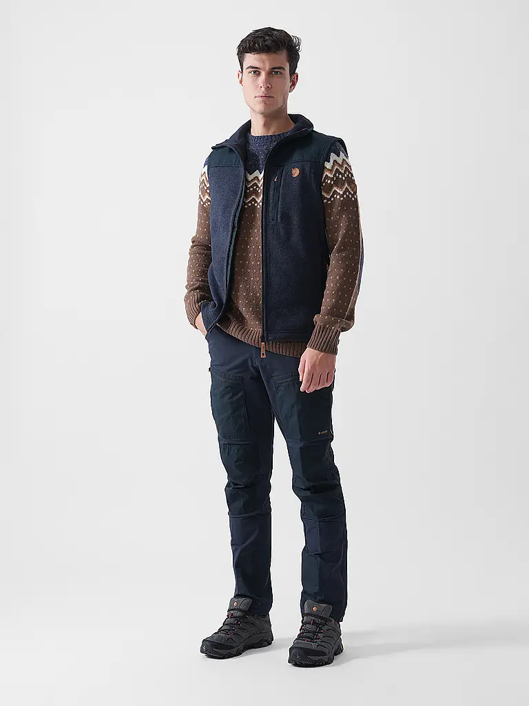 FJÄLLRÄVEN | Chaleco polar Buck para hombre | Azul oscuro