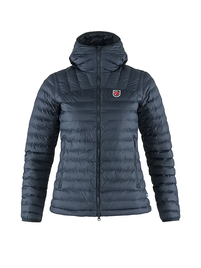 FJÄLLRÄVEN | Chaqueta aislante para mujer Expedition Lätt con capucha | Azul oscuro