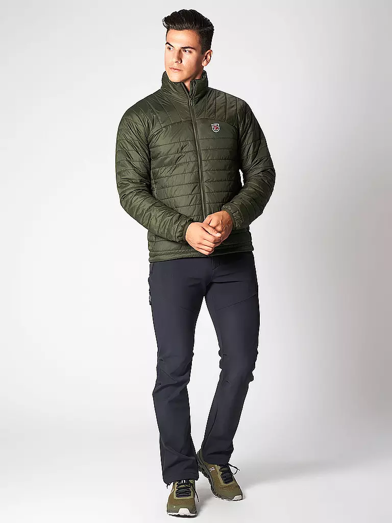 FJÄLLRÄVEN | Chaqueta de aislamiento Expedition X-Lätt para hombre | Verde oscuro