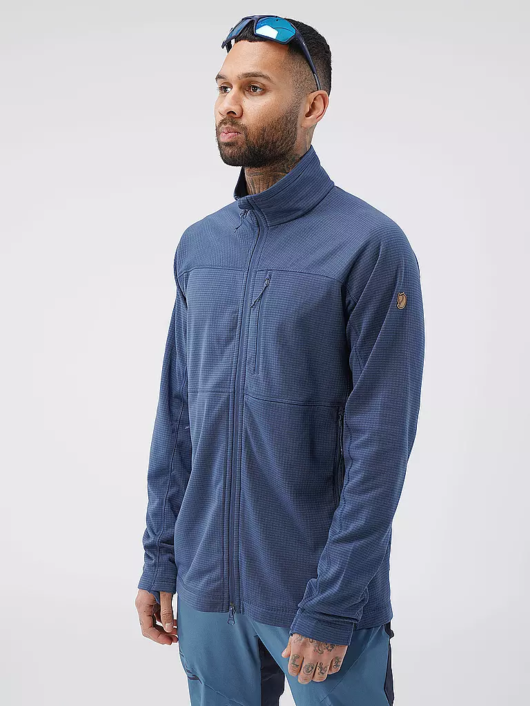 FJÄLLRÄVEN | Chaqueta de forro polar Abisko Lite para hombre | Azul oscuro