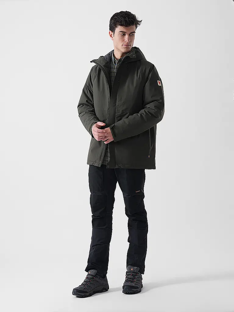 FJÄLLRÄVEN | Chaqueta de invierno para hombre Hydratic Padded Trail | Verde oscuro