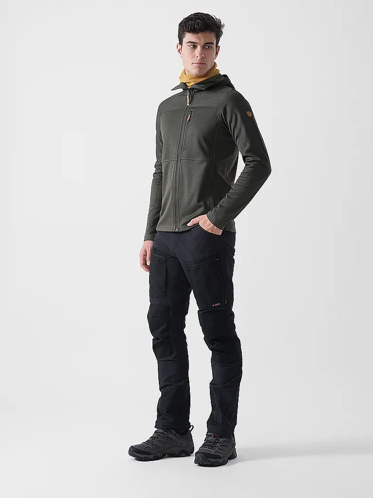 FJÄLLRÄVEN | Chaqueta polar Abisko Trail para hombre | Verde oscuro