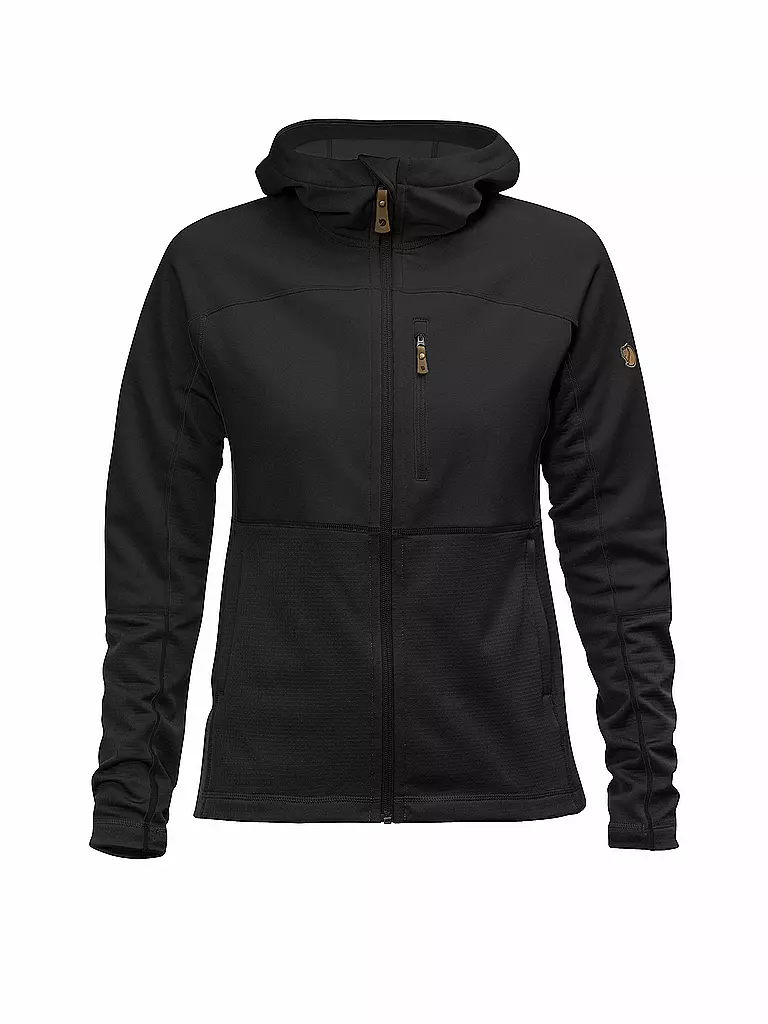 FJÄLLRÄVEN | Chaqueta polar para mujer Abisko Trail Hoodie | Negro