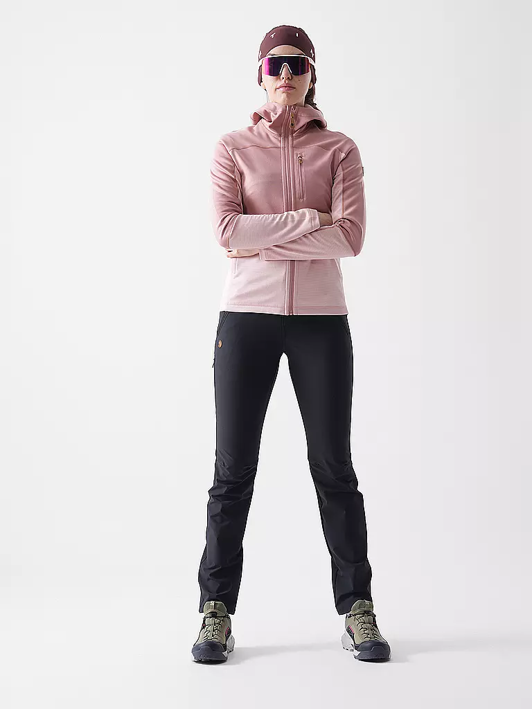 FJÄLLRÄVEN | Chaqueta polar para mujer Abisko Trail Hoodie | Rosa