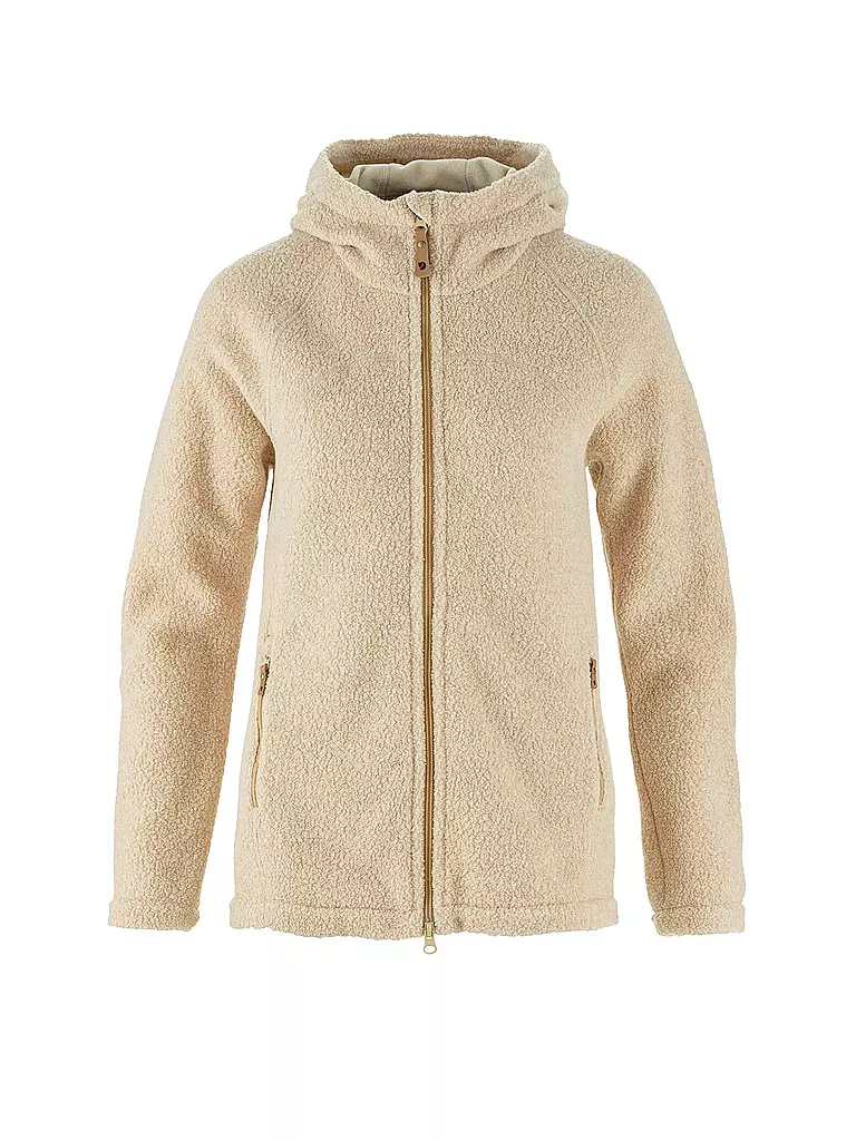 FJÄLLRÄVEN | Chaqueta polar para mujer Kaitum Fleece High-Loft con capucha | Beige