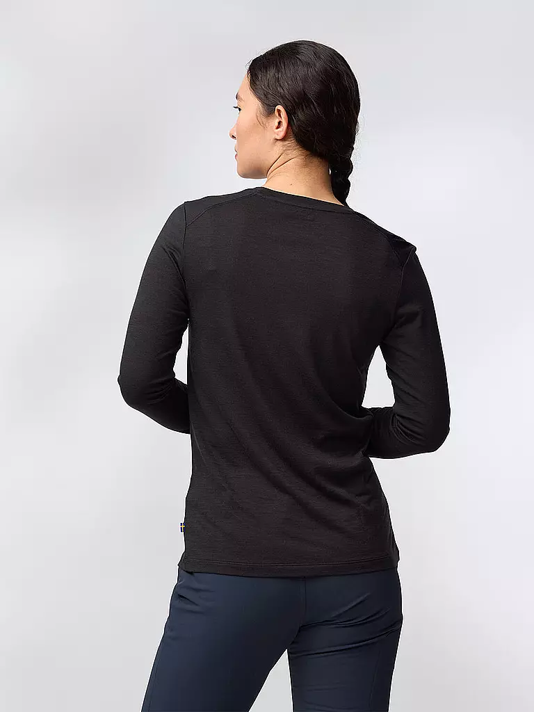 FJÄLLRÄVEN | Damen Funktionsshirt Abisko Wool | Negro
