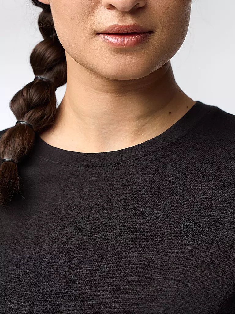 FJÄLLRÄVEN | Damen Funktionsshirt Abisko Wool | Negro