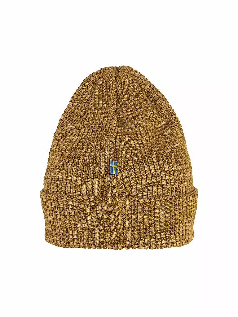 FJÄLLRÄVEN | Gorro Beanie Tab para hombre | Mostaza