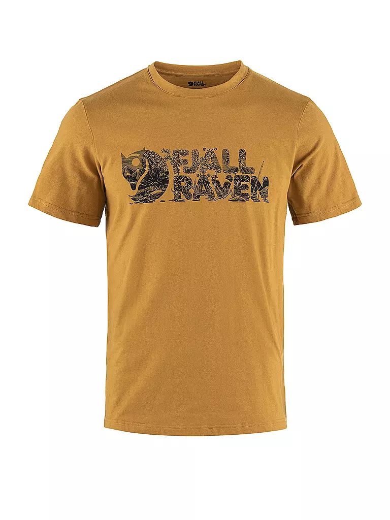 FJÄLLRÄVEN | Herren Funktionsshirt Lush Logo | Mostaza