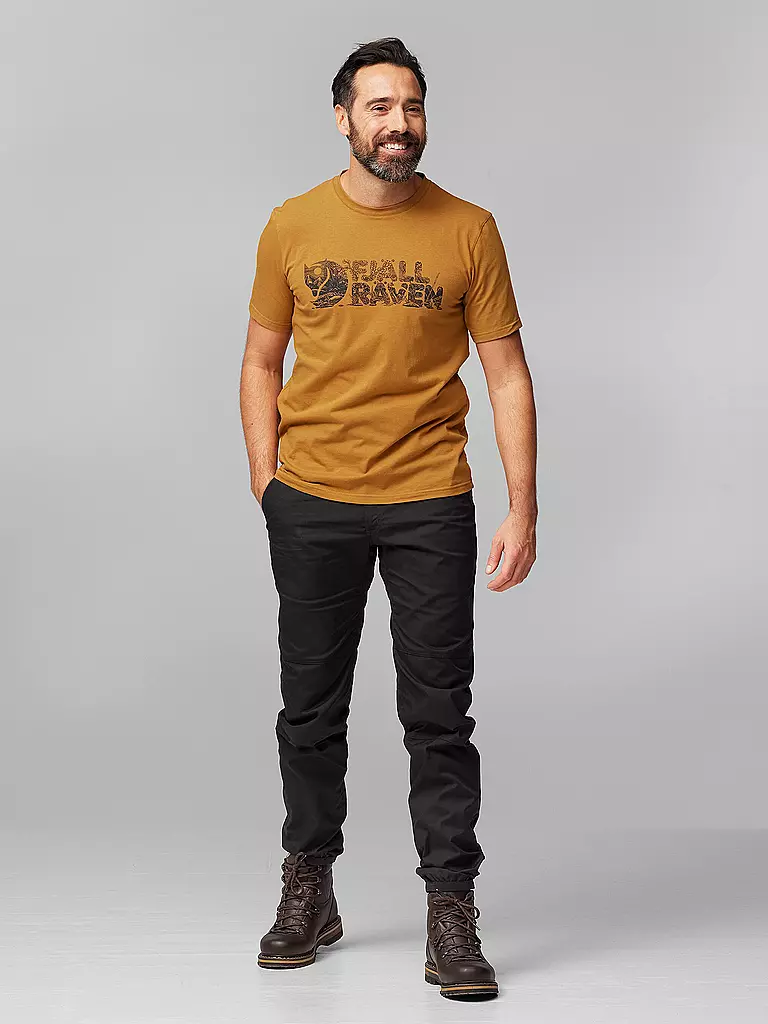 FJÄLLRÄVEN | Herren Funktionsshirt Lush Logo | Mostaza