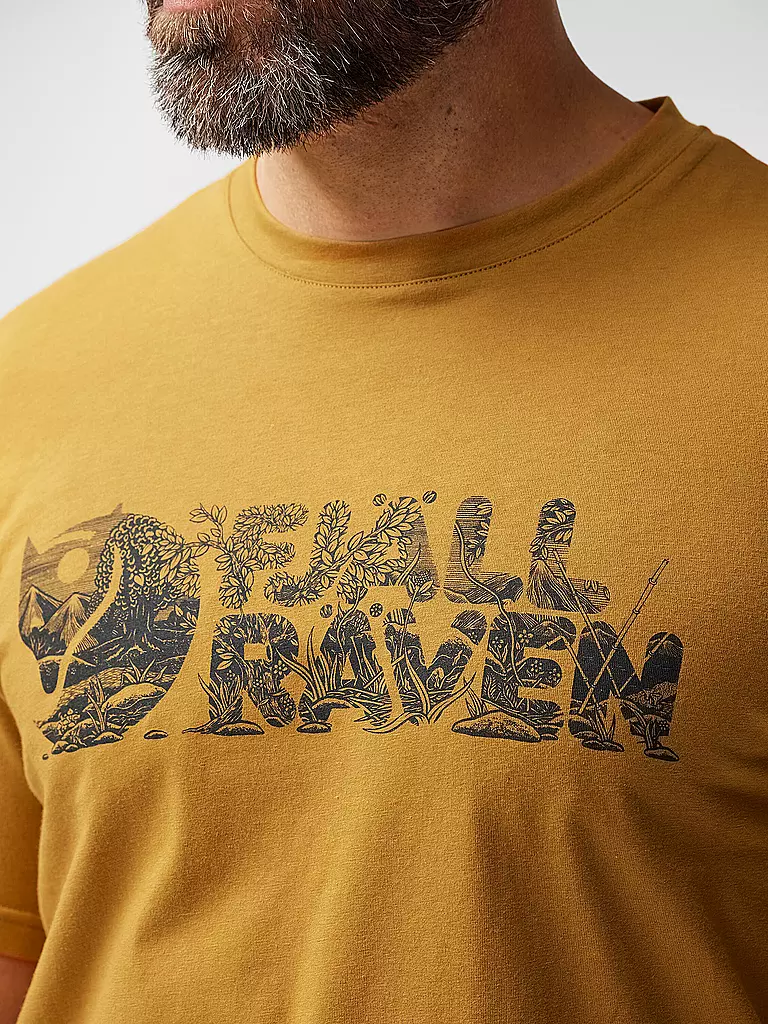FJÄLLRÄVEN | Herren Funktionsshirt Lush Logo | Mostaza