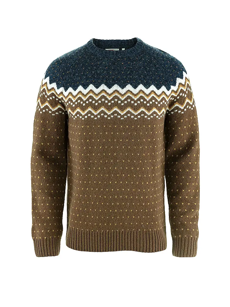 FJÄLLRÄVEN | Jersey funcional de lana Oevik Knit para hombre | Marrón