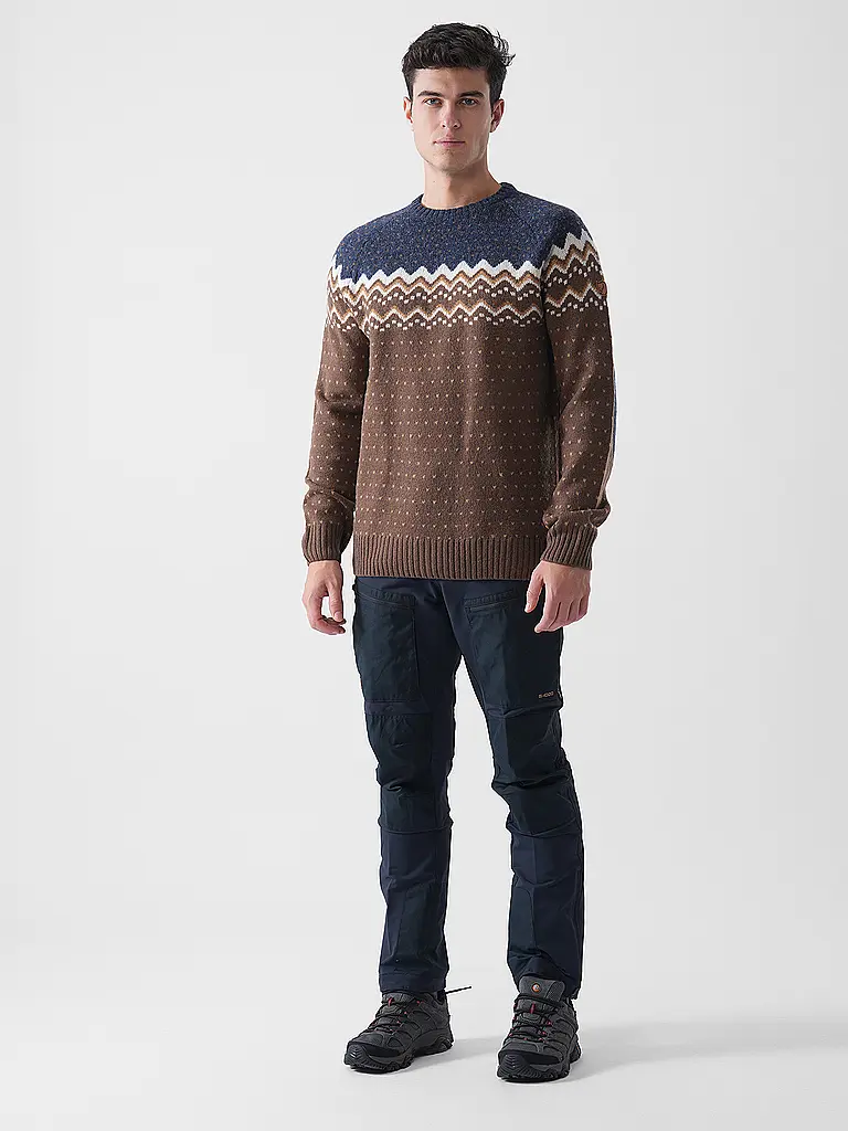 FJÄLLRÄVEN | Jersey funcional de lana Oevik Knit para hombre | Marrón