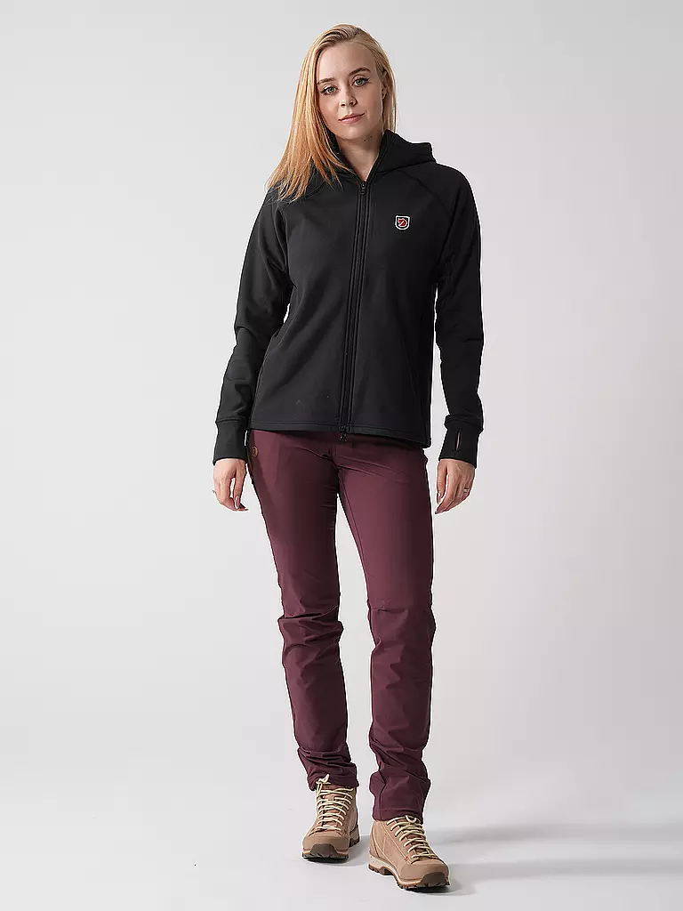 FJÄLLRÄVEN | Pantalón de senderismo para mujer Abisko G1000 | Rojo oscuro