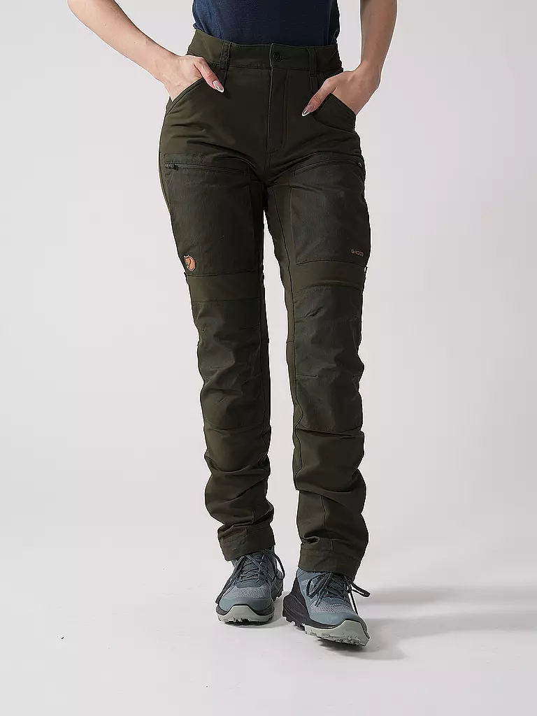 FJÄLLRÄVEN | Pantalón de senderismo para mujer Keb Agile Winter | Oliva