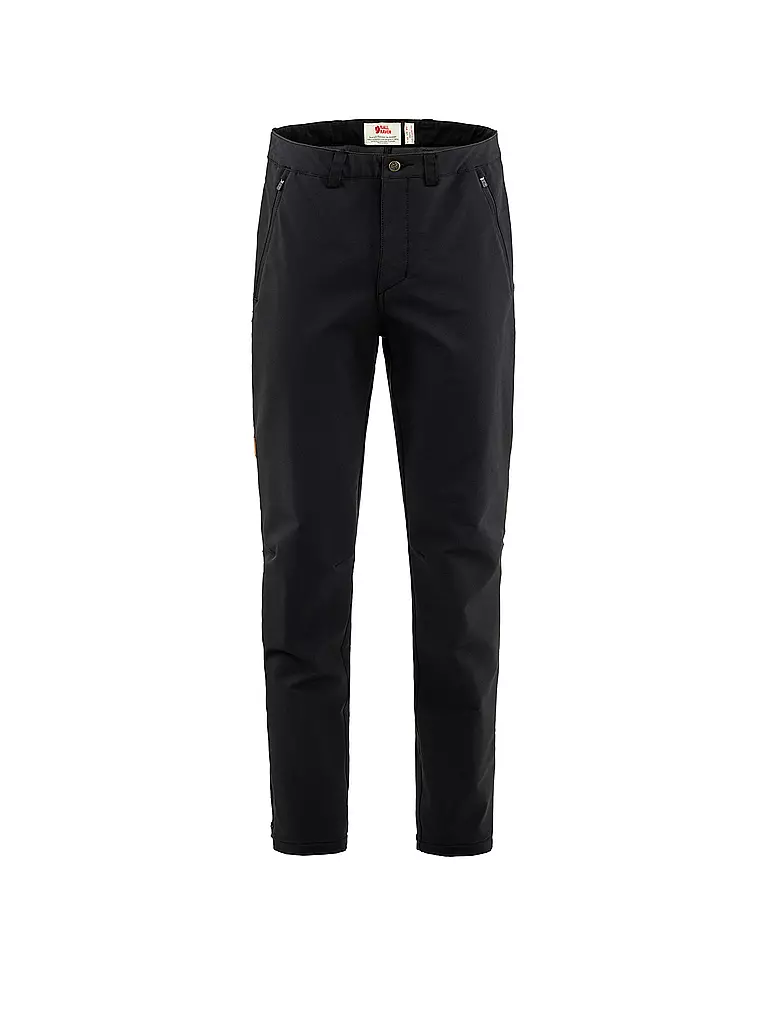 FJÄLLRÄVEN | Pantalón softshell de senderismo para hombre Abisko Winter Stretch | Negro