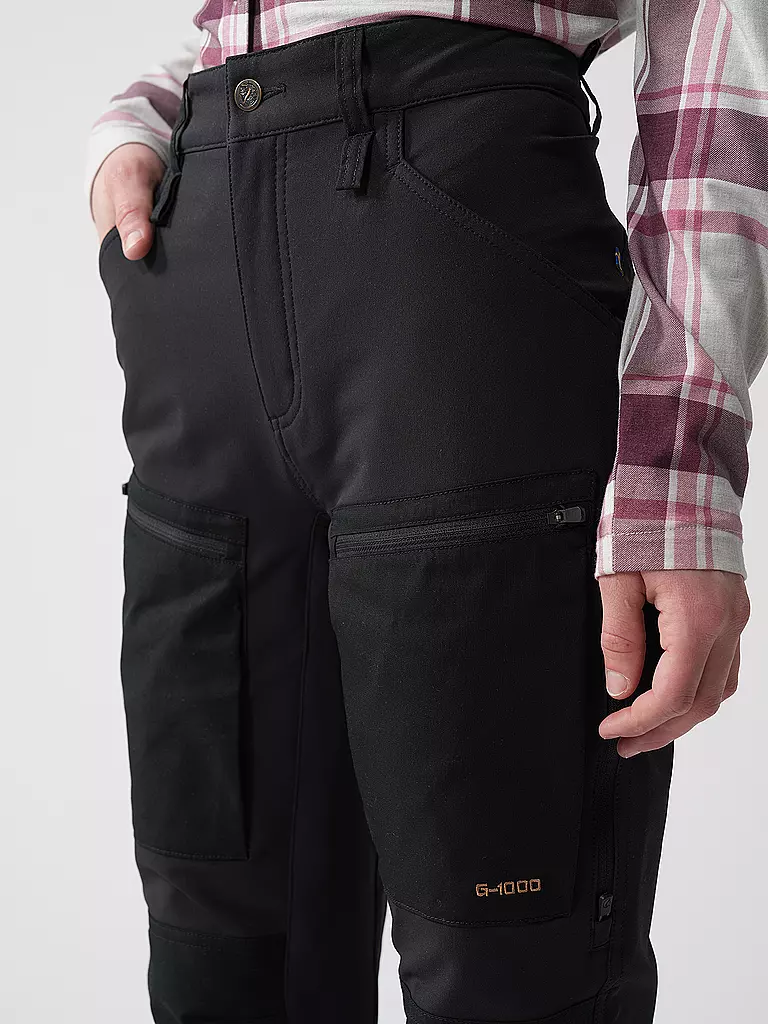FJÄLLRÄVEN | Pantalones de senderismo Keb Agile Winter para mujer | Negro