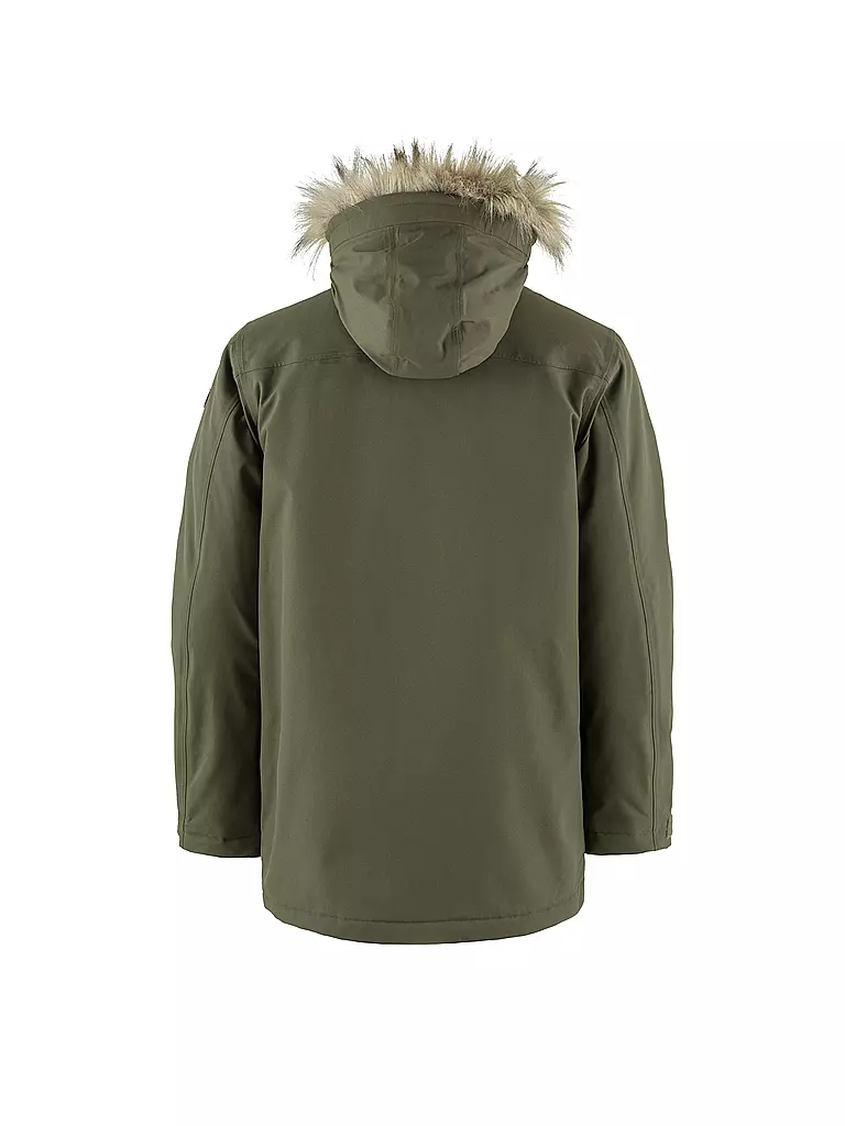 FJÄLLRÄVEN | Parka de invierno para hombre Nuuk Lite con capucha | Oliva