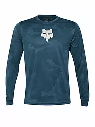 FOX | Camiseta de ciclismo para hombre, manga larga, Ranger TruDri™ | Azul oscuro