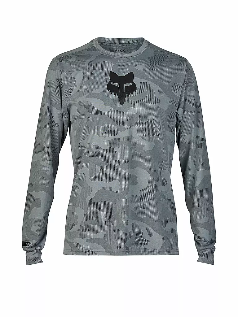 FOX | Herren Radshirt  Langarm-Jersey Ranger TruDri™ | Gris claro