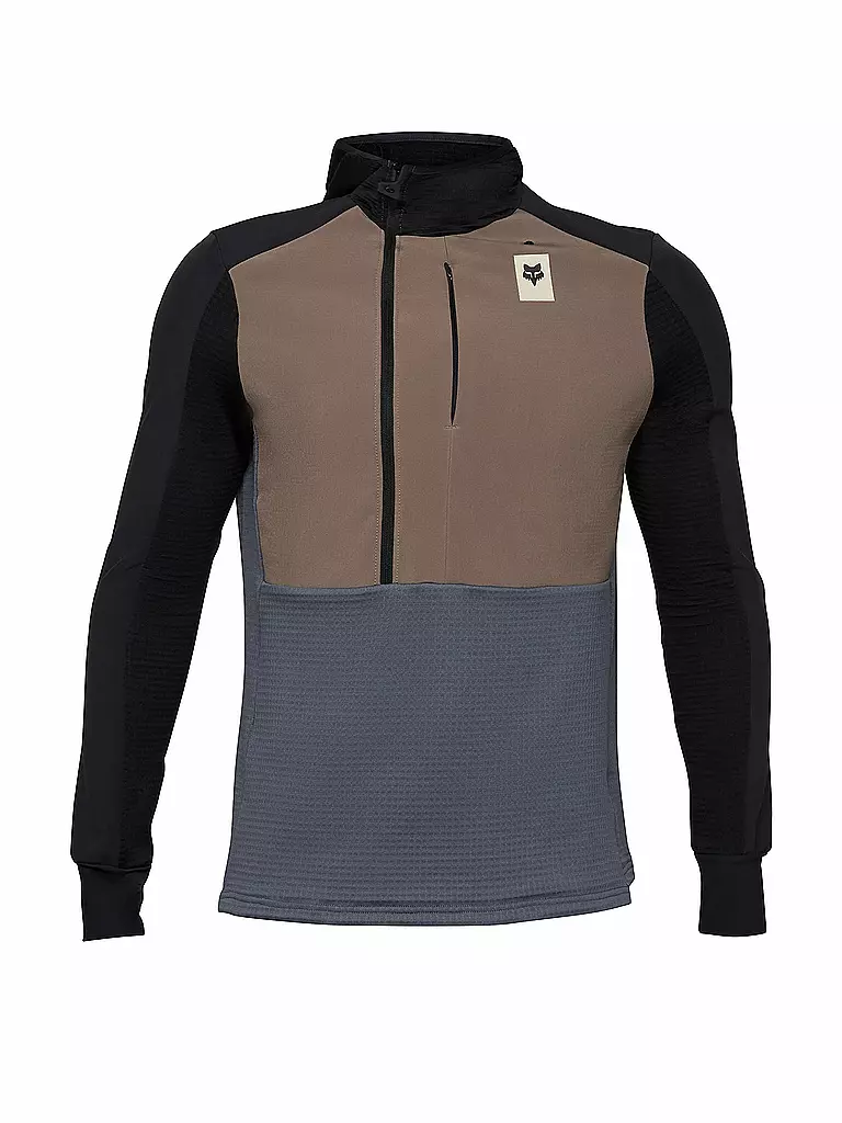 FOX | Sudadera con capucha térmica Defend para hombre | Marrón claro