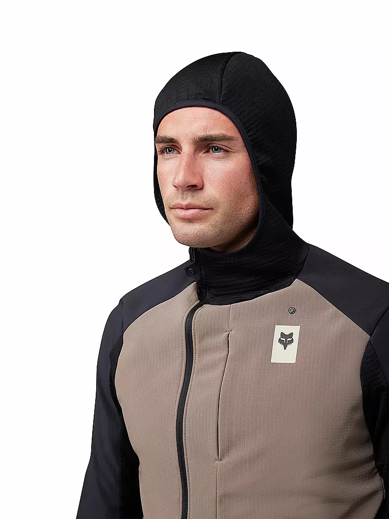 FOX | Sudadera con capucha térmica Defend para hombre | Marrón claro