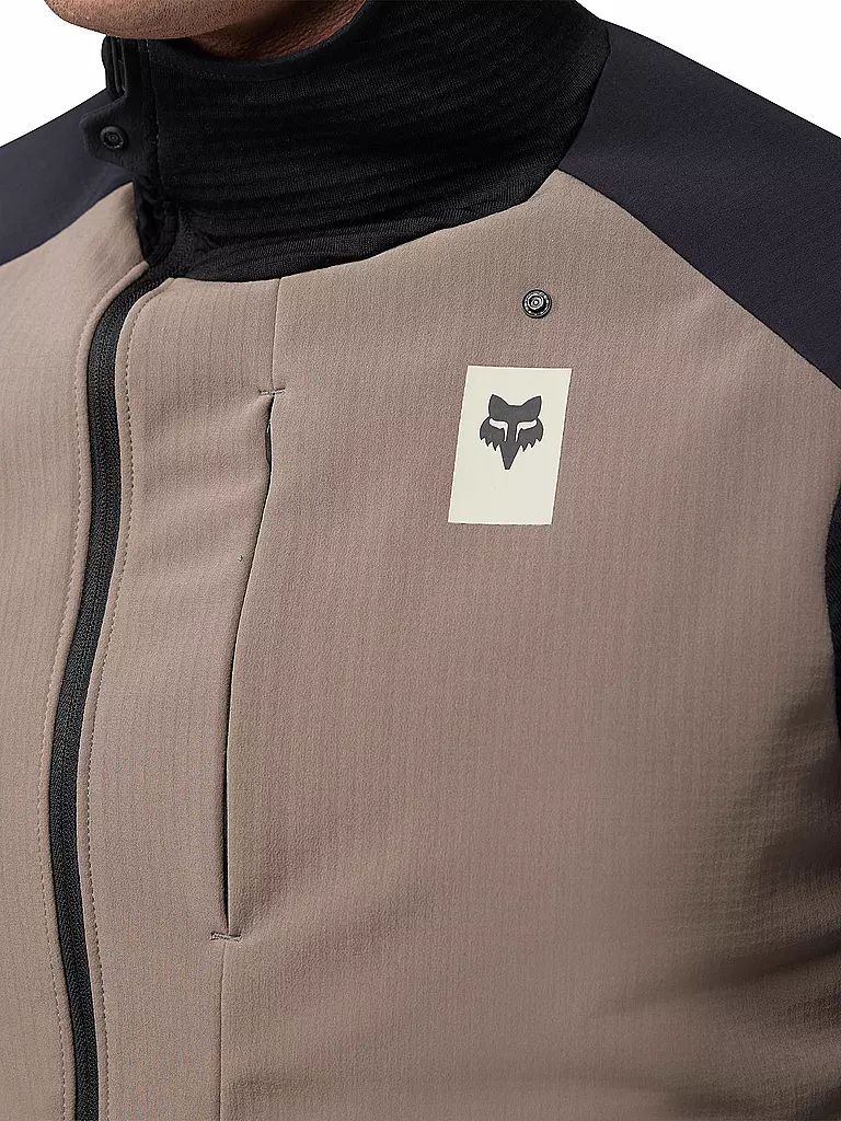 FOX | Sudadera con capucha térmica Defend para hombre | Marrón claro