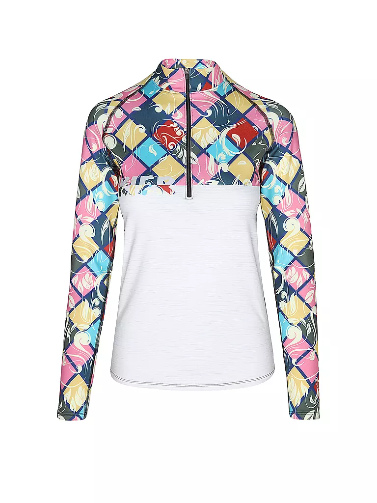 FREISEIN | Camiseta interior con cremallera para mujer Ski Mounten | Gris claro